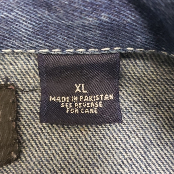 Sean John Sleeveless XL Denim Vest Raw Edge Sleeve - Picture 5 of 9